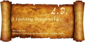 Lisching Donatella névjegykártya